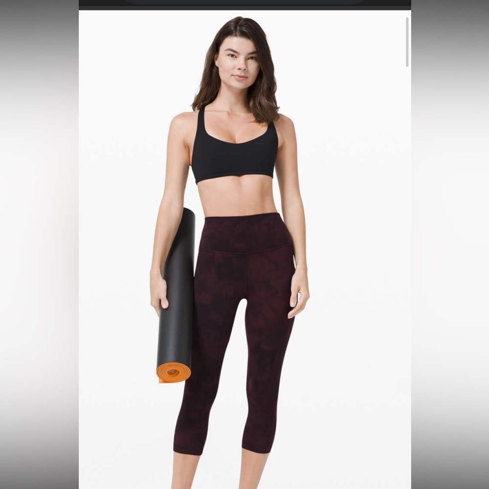 Lululemon align Tie-Dye diamon dye Leggings inseam 22.5” maroon black size 4